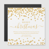 Eenvoudige GOLD-kerstFeestdagen Glitter White (Voorkant / Achterkant)