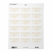 Eenvoudige GOLD-kerstFeestdagen Glitter White Etiket (Full Sheet)
