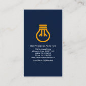 Eenvoudige Gold Light Switch Electricia-service Visitekaartje (Achterkant)