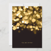 Eenvoudige Gold Liights-feestdag Kaart (Achterkant)