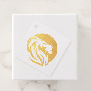 Eenvoudige Gold Lion-Logo Bedankjes Labels