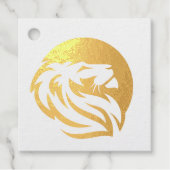 Eenvoudige Gold Lion-Logo Bedankjes Labels (Voorkant)