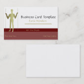 Eenvoudige Gold Long Man Logo Visitekaartje (Voorkant / Achterkant)