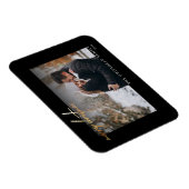 Eenvoudige Gold Merry-zwarte kerstkaart Magnet Magneet (Rechterzijde)