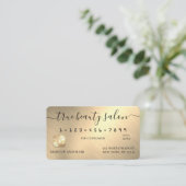 Eenvoudige Gold Metallic Signature Script Credit K Visitekaartje (Staand voorkant)