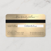 Eenvoudige Gold Metallic Signature Script Credit K Visitekaartje (Achterkant)