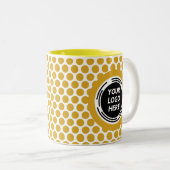 Eenvoudige Gold Minimal Business Logo Custom Tweekleurige Koffiemok (Voorkant rechts)