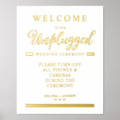 Eenvoudige Gold Minimalist Unplugged Weddenschap Folie Afdrukken (Voorkant)