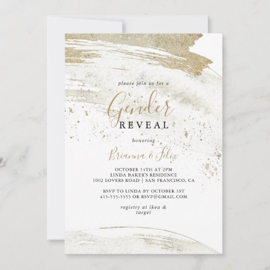 Eenvoudige Gold-minimalistische seksegerelateerde  Kaart (Voorkant)