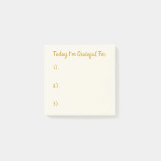 Eenvoudige Gold on Light Beige Gratitude Post-it N Post-it® Notes