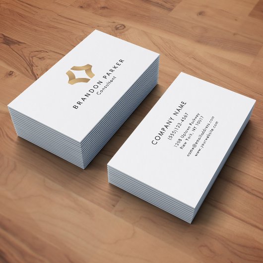 Eenvoudige Gold Professional-Logo Visitekaartje