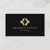 Eenvoudige Gold Professional-Logo Visitekaartje (Voorkant)