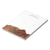 Eenvoudige Gold Red Agate Marble Persoonlijke lapt Notitieblok (Linkerzijde)