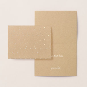 Eenvoudige Gold Silver Moderne Abstracte golflijne Folie Kaarten