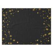 Eenvoudige Gold Sparkles op zwart Tafelkleed (Voorkant (Horizontaal))