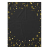 Eenvoudige Gold Sparkles op zwart Tafelkleed (Voorkant)
