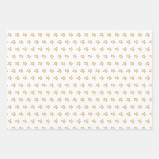 Eenvoudige Gold Star op blauw, rood, wit, achtergr Inpakpapier Vel (Voorkant 3)