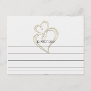 Eenvoudige Gold Swirl Hearts Recipcards Briefkaart