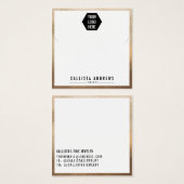 Eenvoudige Gold White Logo Kaart Ketting (Voorkant /achterkant)