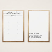 Eenvoudige Gold White Multiple Earring Display Kaa Visitekaartje (Voorkant /achterkant)