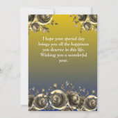  Eenvoudige Golden-verjaardagskaart Kaart (Achterkant)