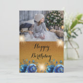  Eenvoudige Golden-verjaardagskaart Kaart (Staand voorkant)