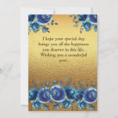  Eenvoudige Golden-verjaardagskaart Kaart (Achterkant)