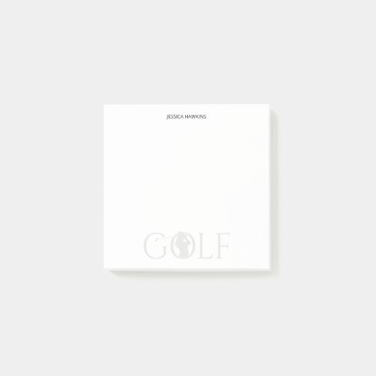 Eenvoudige Golf Fan Persoonlijk briefpapier Post-it® Notes (Voorkant)