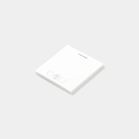 Eenvoudige Golf Fan Persoonlijk briefpapier Post-it® Notes (Schuin)