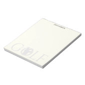 Eenvoudige golf fan persoonlijke briefpapier buff notitieblok (Linkerzijde)