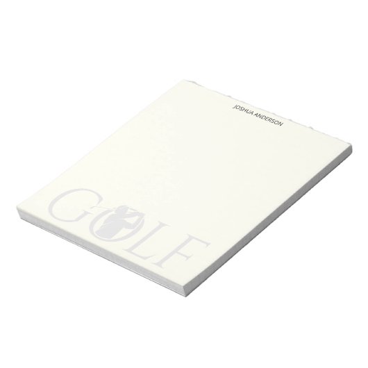 Eenvoudige golf fan persoonlijke briefpapier buff notitieblok (Linkerzijde)