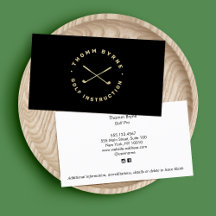 Eenvoudige Golf Instructor Pro Crossed Golf Clubs