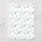 Eenvoudige Golf Retirement Party Kaart (Achterkant)