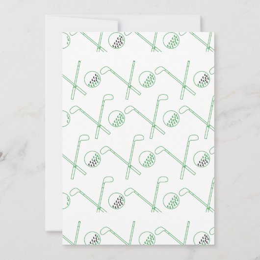 Eenvoudige Golf Retirement Party Kaart (Achterkant)