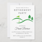 Eenvoudige golfpensioenfeest kaart (Voorkant)