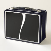 Eenvoudige golven 2 - zwart en wit (Achterkant)