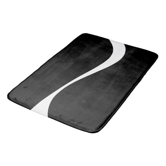 Eenvoudige golven 2 - zwart en wit badmat (Gekanteld)