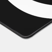 Eenvoudige golven 2 - zwart en wit bureaumat (Hoek)