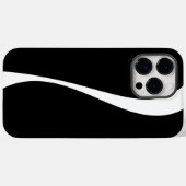 Eenvoudige golven 2 - zwart en wit Case-Mate iPhone case (Achterkant (horizontaal))