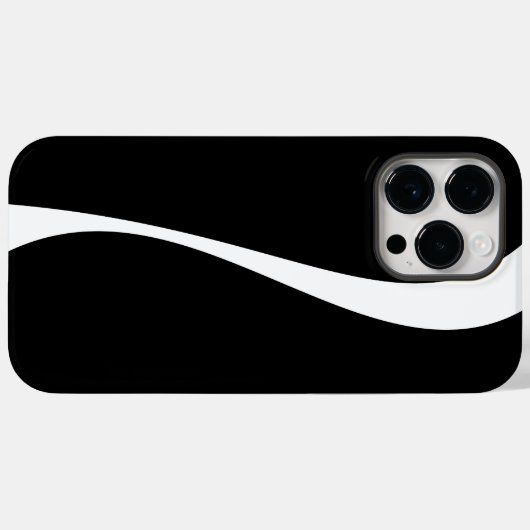 Eenvoudige golven 2 - zwart en wit Case-Mate iPhone case (Achterkant (horizontaal))