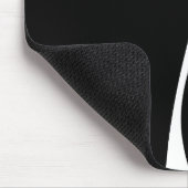 Eenvoudige golven 2 - zwart en wit muismat (Hoek)