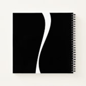 Eenvoudige golven 2 - zwart en wit notitieboek (Achterkant)