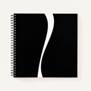 Eenvoudige golven 2 - zwart en wit notitieboek