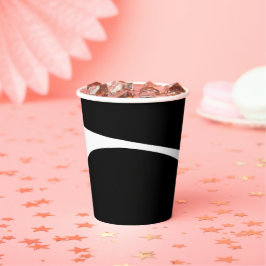 Eenvoudige golven 2 - zwart en wit papieren bekers