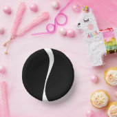 Eenvoudige golven 2 - zwart en wit papieren kommen (Feest)