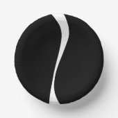 Eenvoudige golven 2 - zwart en wit papieren kommen (Voorkant)