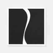 Eenvoudige golven 2 - zwart en wit servet (Voorkant)