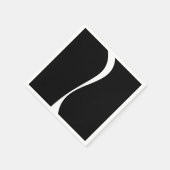 Eenvoudige golven 2 - zwart en wit servet (Hoek)