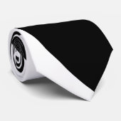 Eenvoudige golven 2 - zwart en wit stropdas (Opgerold)