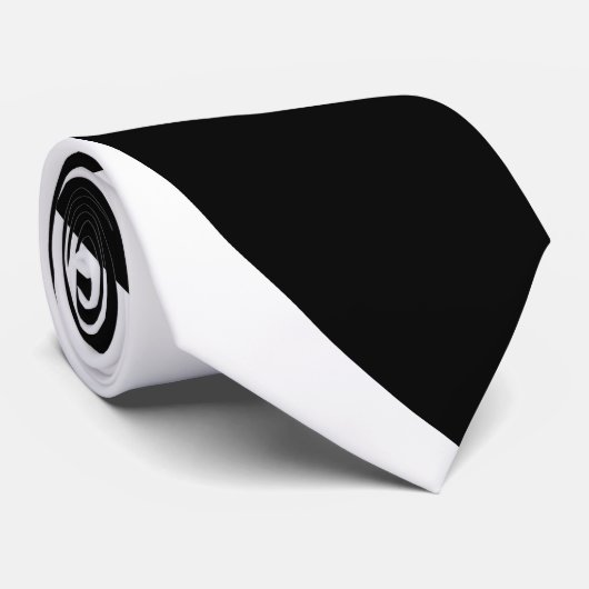 Eenvoudige golven 2 - zwart en wit stropdas (Opgerold)